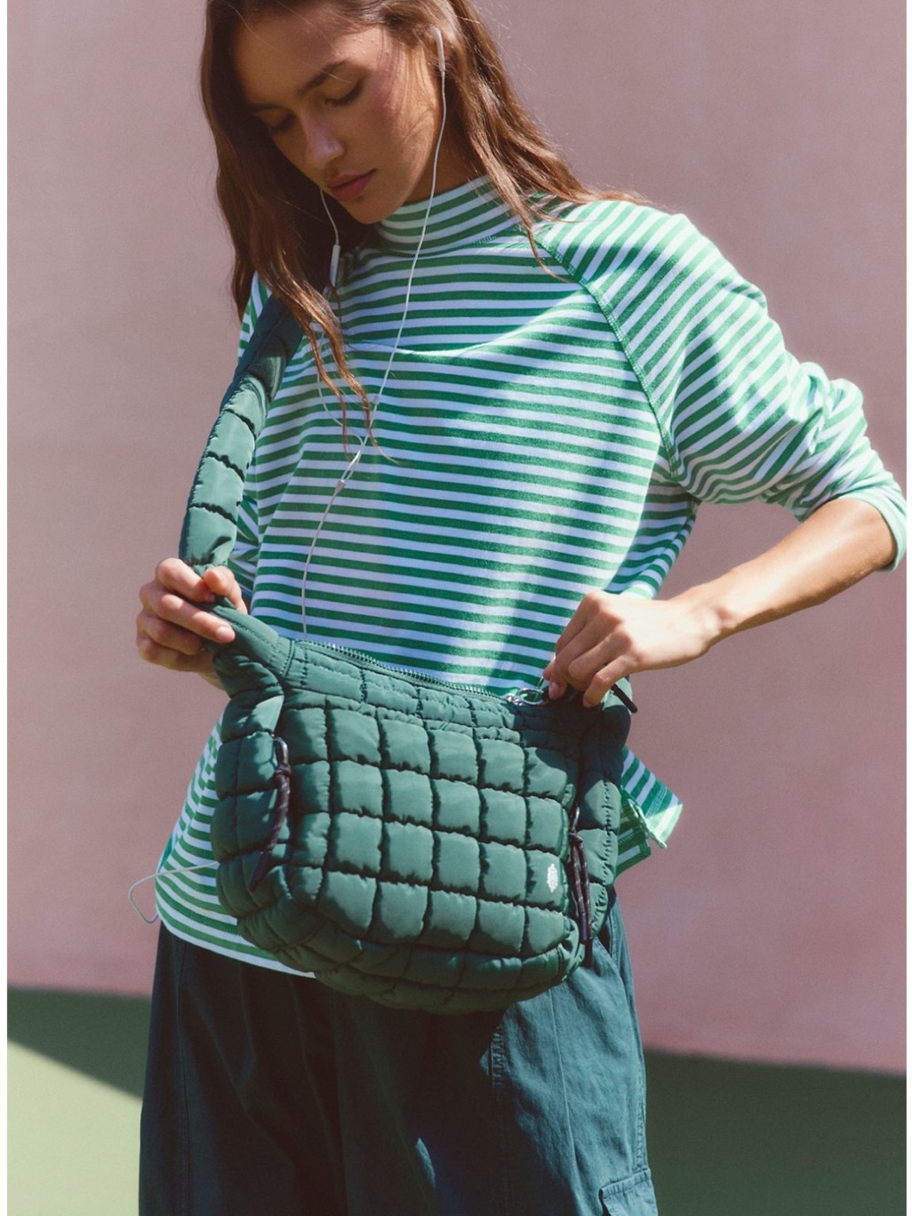 Free People Quilted Baby Carryall Sling Bag NWOT